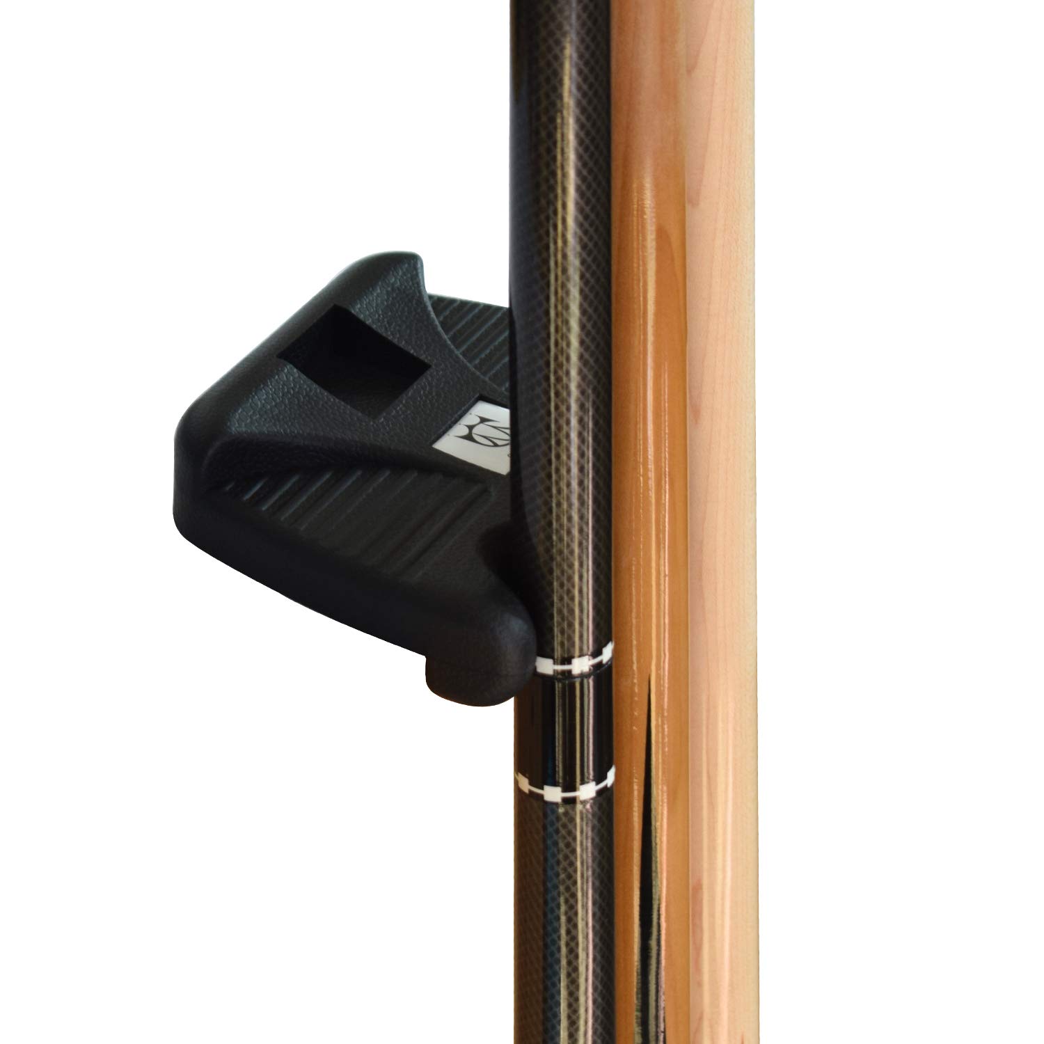 Portable Weighted Billiard Cue Rack - 3 Holes with Chalk Holder for Pool Tables