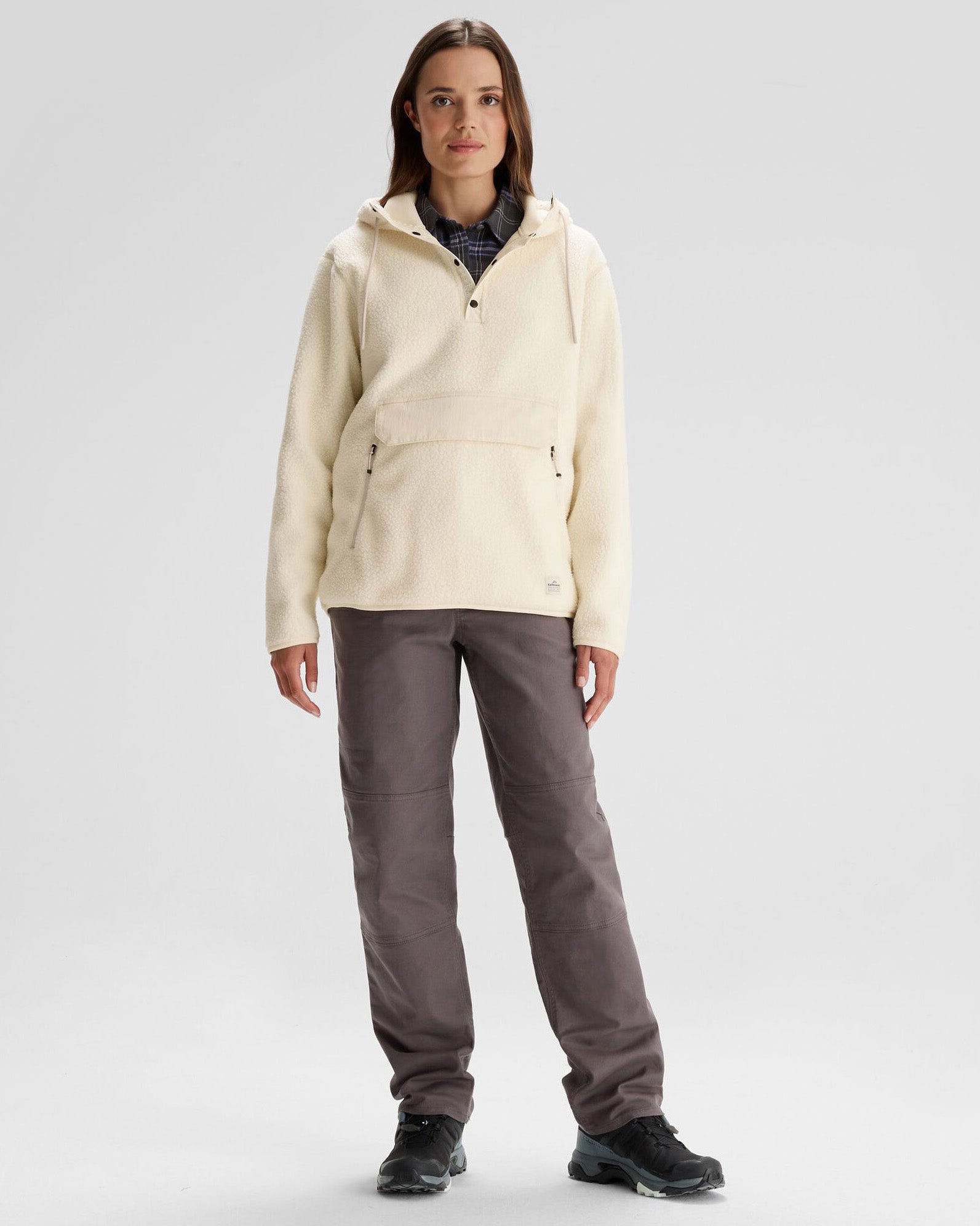 Women's Cozy High Pile Hooded Pullover Sweatshirt - Soft Fleece Winter Hoodie for Casual Wear & Outdoor Activities