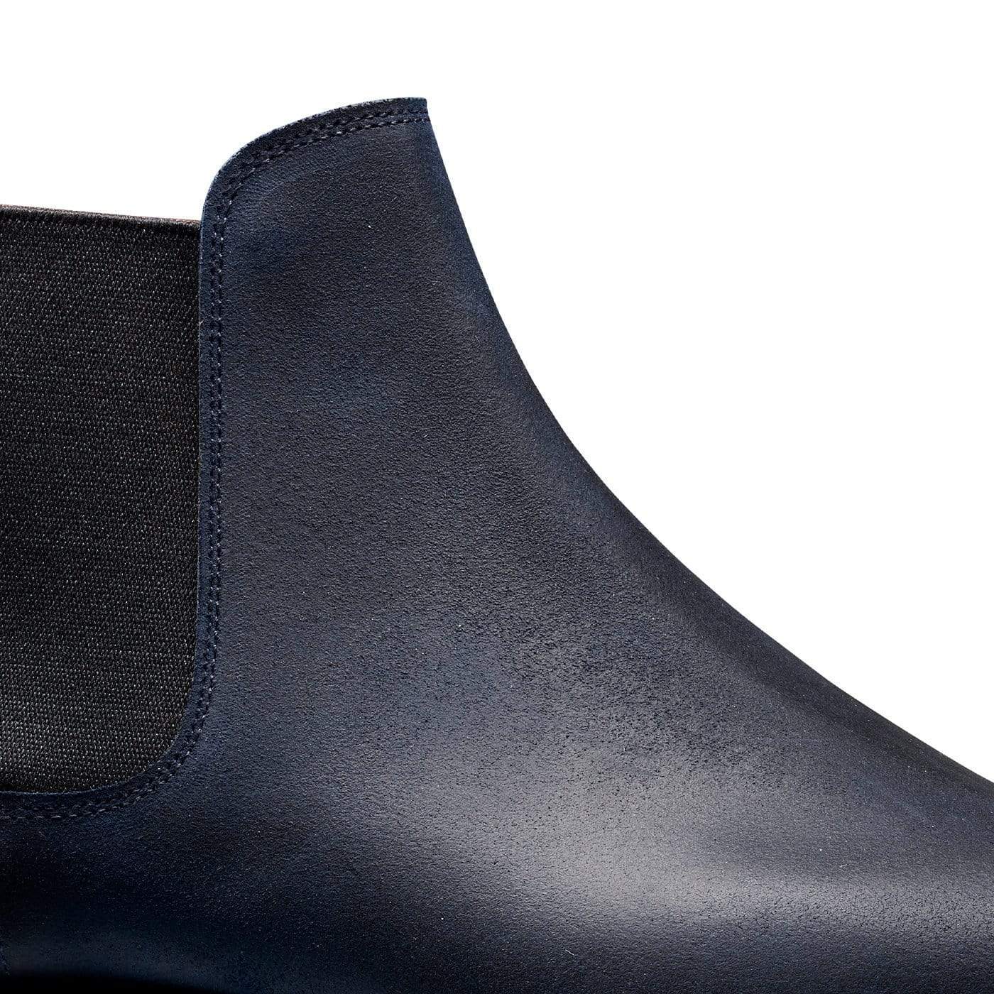 Chelsea Boots for Men - 5 Inch Navy Blue Rough Out Suede Work Boots - Durable & Comfortable for Outdoor, Hiking, and Casual Wear
