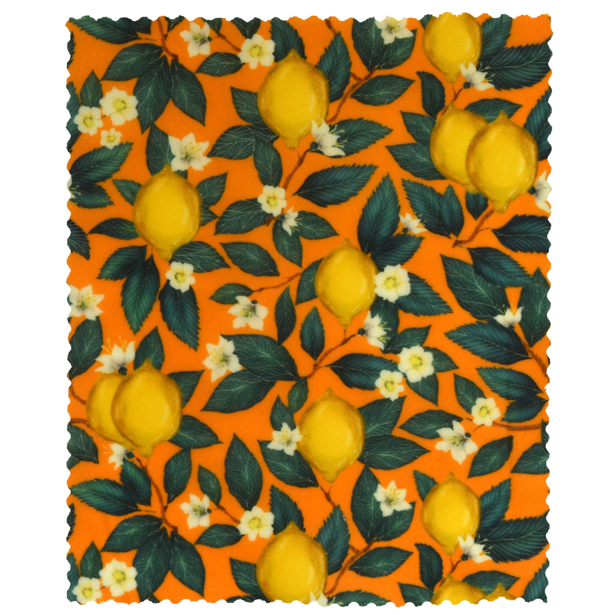 Organic Beeswax Food Wraps - Reusable Eco-Friendly Lemon Print Wax Wraps for Food Storage, Sandwich Wrapping & Fresh Produce Preservation - Sustainable Kitchen Essentials for Zero Waste Lifestyle