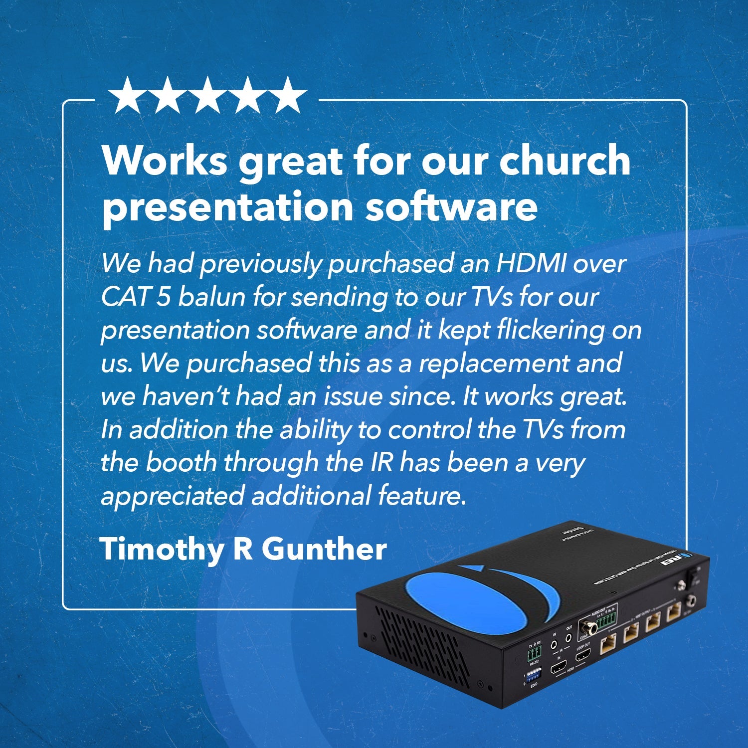 4K HDMI Extender Splitter 1x4 Over Cat6 Cable - Up to 400ft with PoC, Bi-Directional IR Control & EDID Management (UHD14 EXB400 K) - Perfect for Home Theater, Conference Rooms & Multi-Screen Displays
