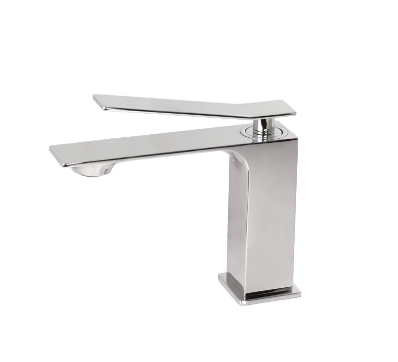 KODAEN F11223 Single Handle Bathroom Faucet - Modern Waterfall Bathroom Sink Faucet with Ceramic Disc Valve for Bathroom Vanity, Powder Room & Guest Bath (Brushed Nickel Finish) - Perfect for Home Renovation & Hotel Upgrades