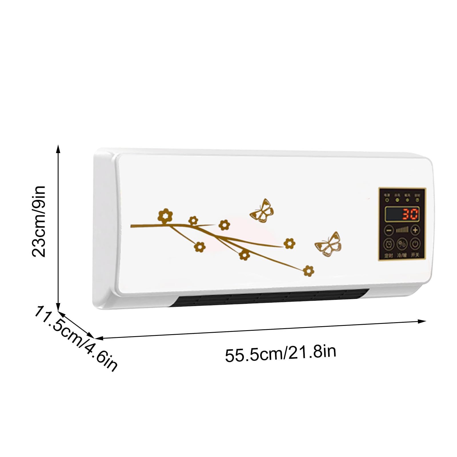 Wall-Mounted Ductless Split Air Conditioner and Heater with Remote Control - Smart Portable AC/Heating System for Bedroom, Living Room, Office & Home Use