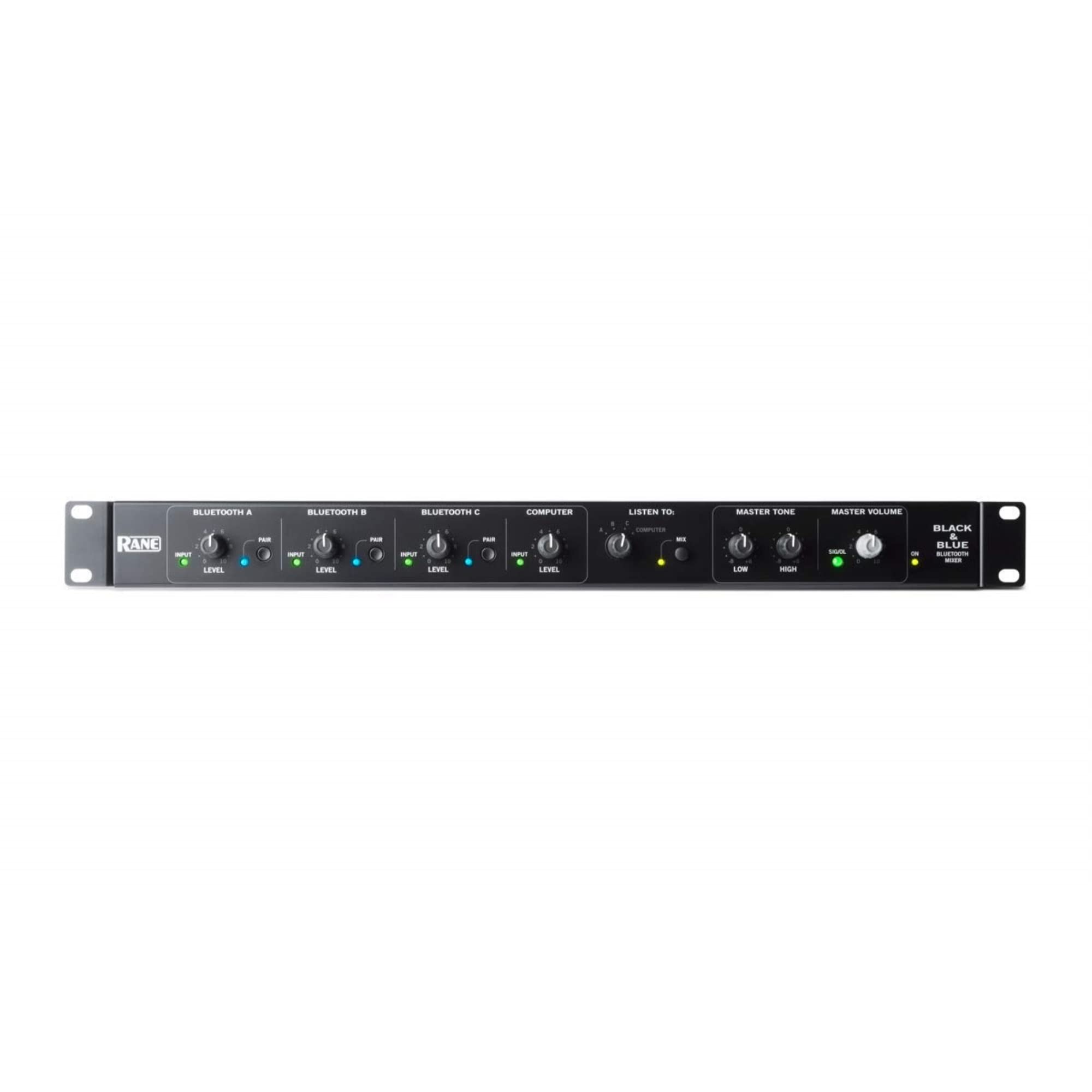 Rane 3-Channel Bluetooth Mixer Amplifier - Professional Audio Mixer with Bluetooth Connectivity, Black (BLACKANDBLUEXUS) - Perfect for DJs, Live Performances, and Home Studio Setups