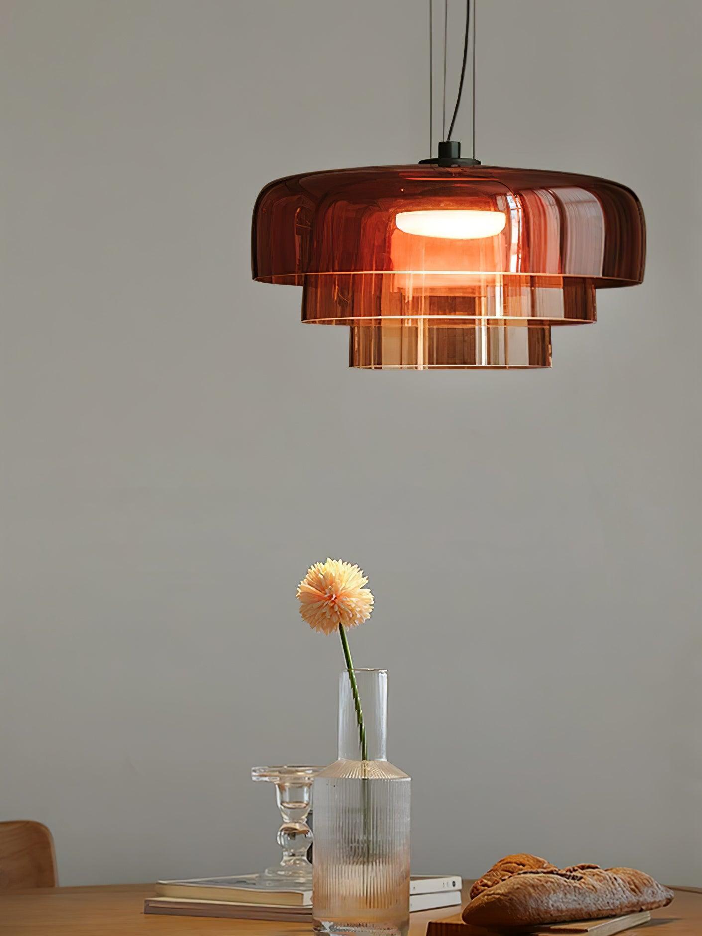 Modern Levels Pendant Light - Adjustable Hanging Lamp for Kitchen Island, Dining Room, and Bedroom Lighting - Sleek Design with Dimmable LED Bulb