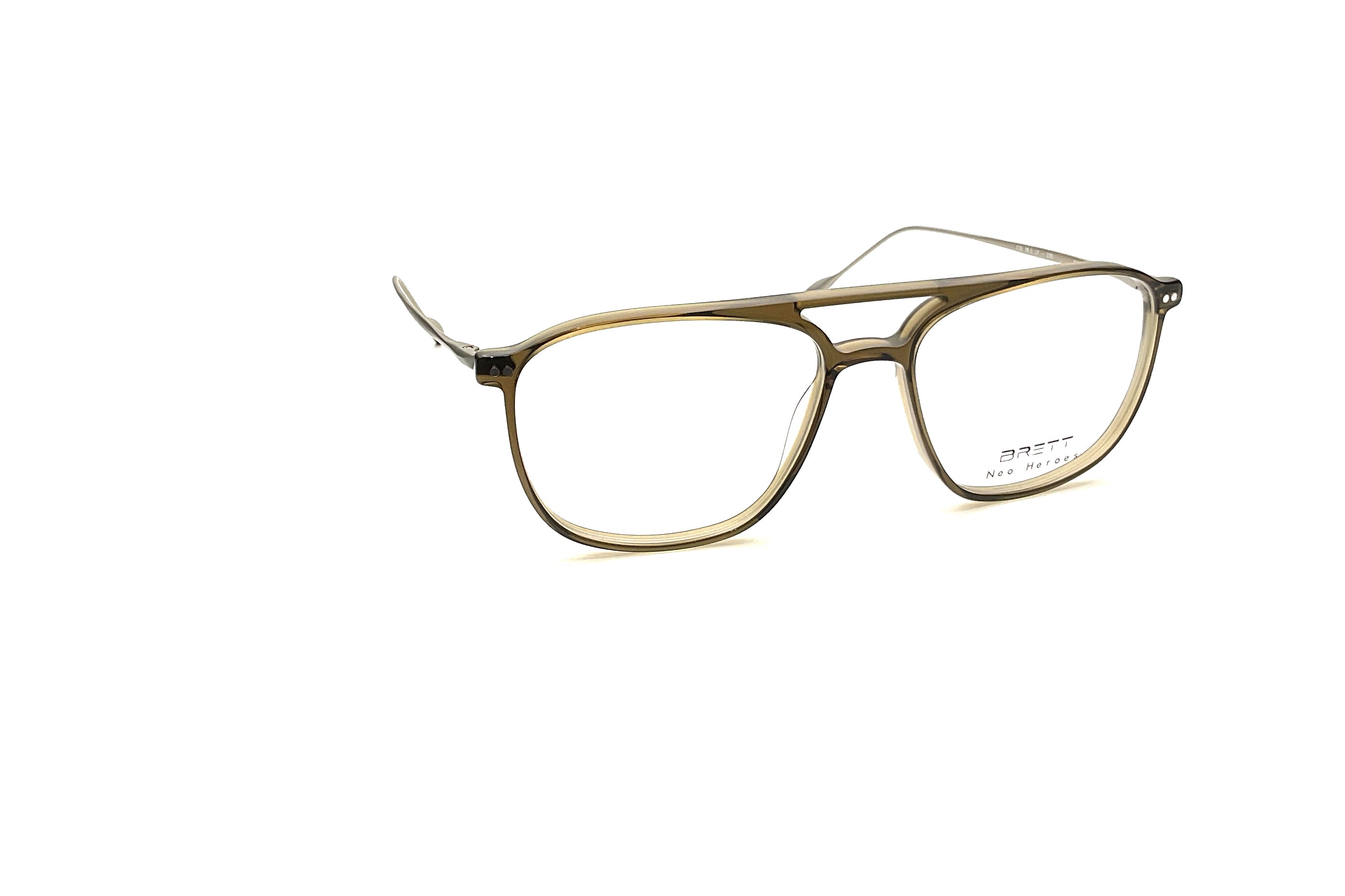 BRETT Eyewear Big Gary Sunglasses - Khaki Frame & Silver Mirror Lens - Polarized UV Protection for Men & Women - Perfect for Driving, Beach, and Outdoor Activities
