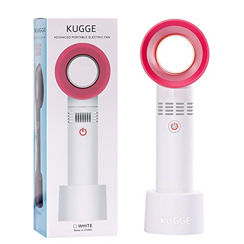 Bladeless Mini Eyelash Fan Dryer - Portable USB Rechargeable 2000mAh Handheld Lash Dryer for Eyelash Extensions | Fast Drying | Compact & Lightweight | Perfect for Home, Salon & Travel Use (White)