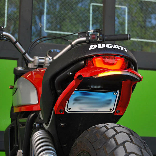 Ducati Scrambler Icon & Urban Enduro Fender Eliminator Kit for 2015-2017 Models - Motorcycle Tail Tidy for Cleaner Look & Improved Rear Visibility