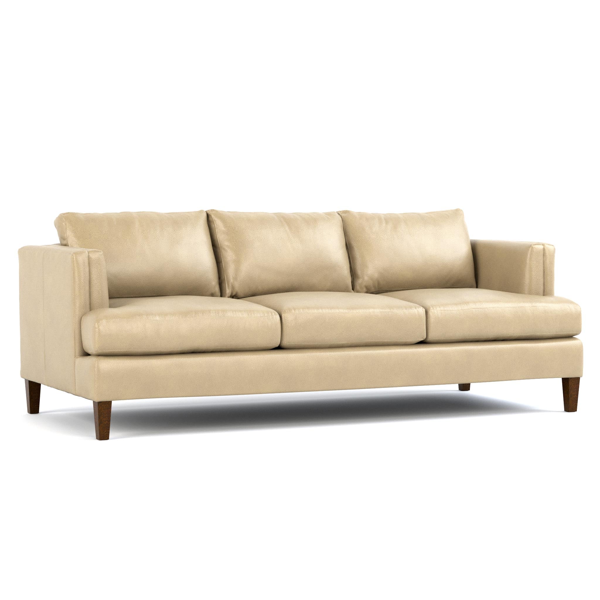 Luxury Surrey Hills Three-Seat Tuxedo Arm Sofa - Modern Upholstered Living Room Furniture for Home & Office Use