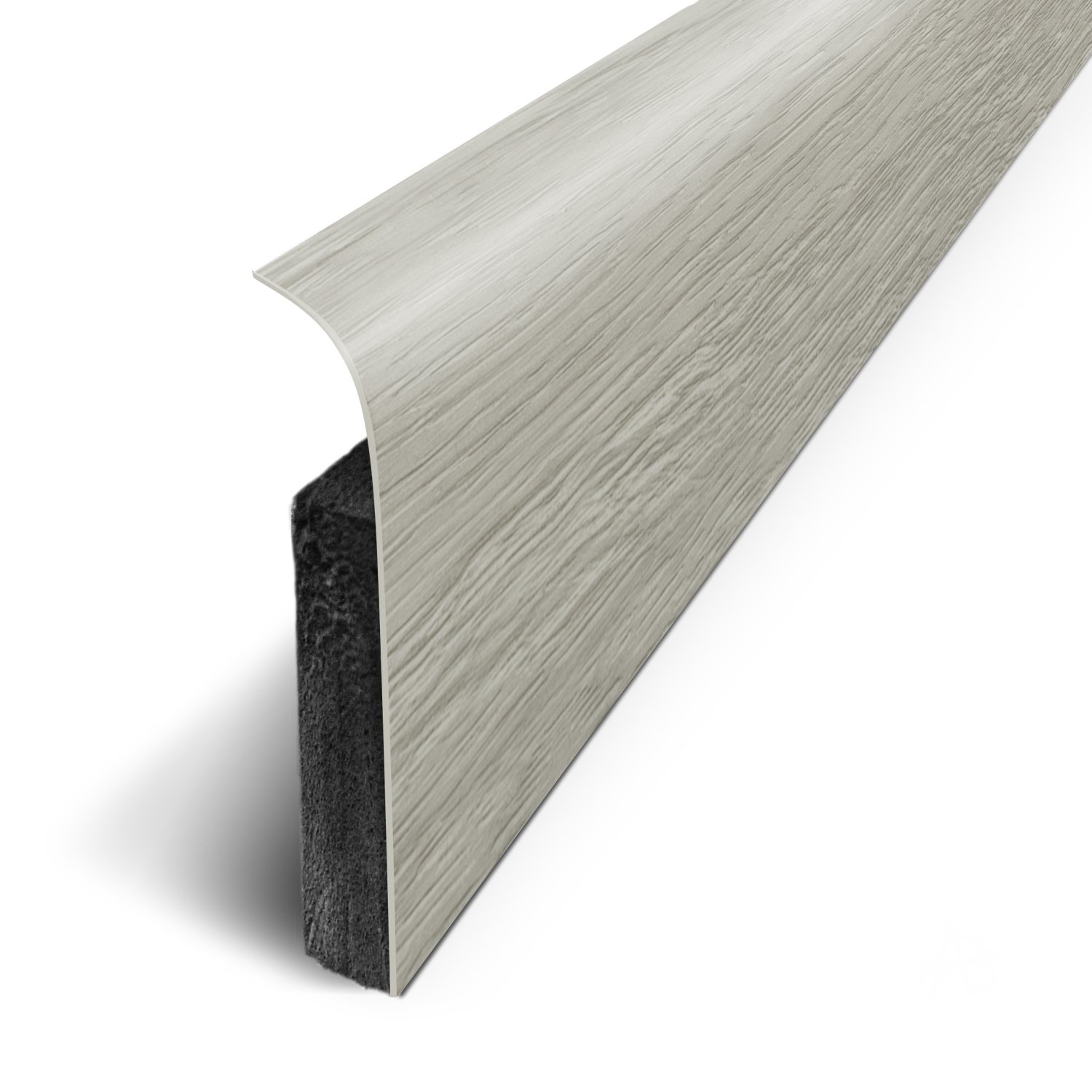 3M Pack of 5 Self-Adhesive Skirting Boards - 120 x 70 cm Grey Wall Baseboard Trim - D180503D - Perfect for Home Renovation, DIY Projects & Room Upgrades