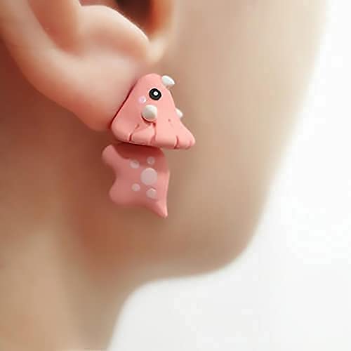 3D Cute Animal Bite Earrings - Handmade Polymer Clay Cartoon Stud Earrings for Women & Girls | Fashion Jewelry Gift for Birthday, Party & Daily Wear