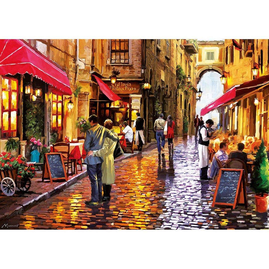 1000-Piece Coffee Street Jigsaw Puzzle for Adults - Home Decor & Gift