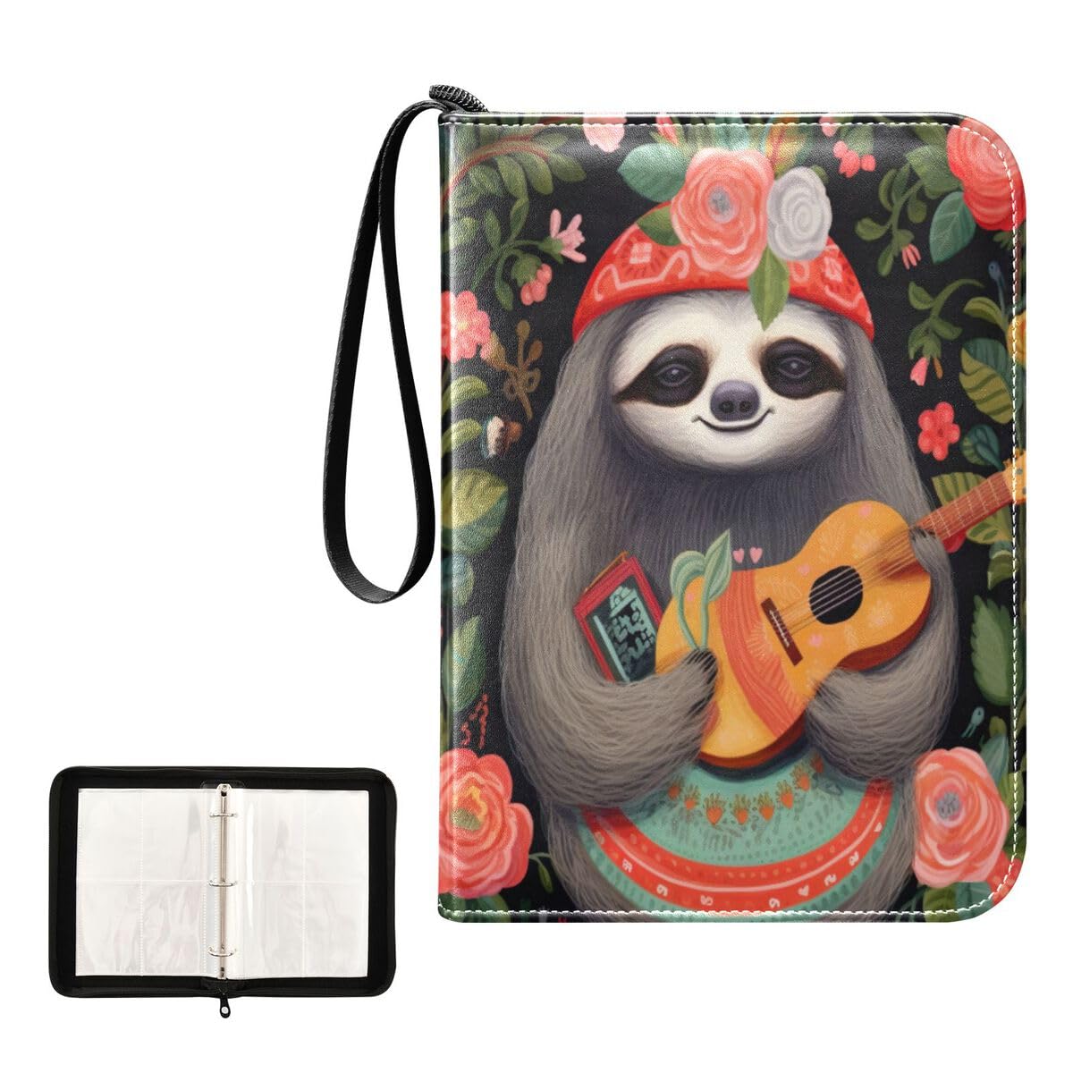 Nander 400-Pocket Cute Sloth Trading Card Binder with Protective Sleeves - Baseball, Football & Game Card Organizer for Collectors | Perfect for Sports Memorabilia Storage & TCG Card Collection