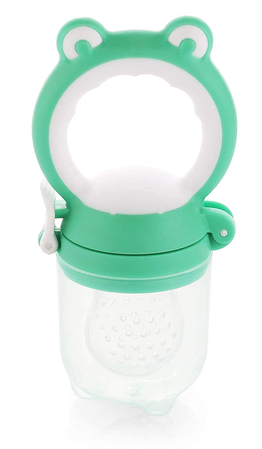 R for Rabbit First Feed Premium Soft Silicone Baby Chewing Soothing Nibbler | BPA-Free Hygienic Teether for Infants 4+ Months | Fruit & Veggie Feeder Pacifier (Green) | Perfect for Soothing Teething Pain & Introducing Solid Foods Safely