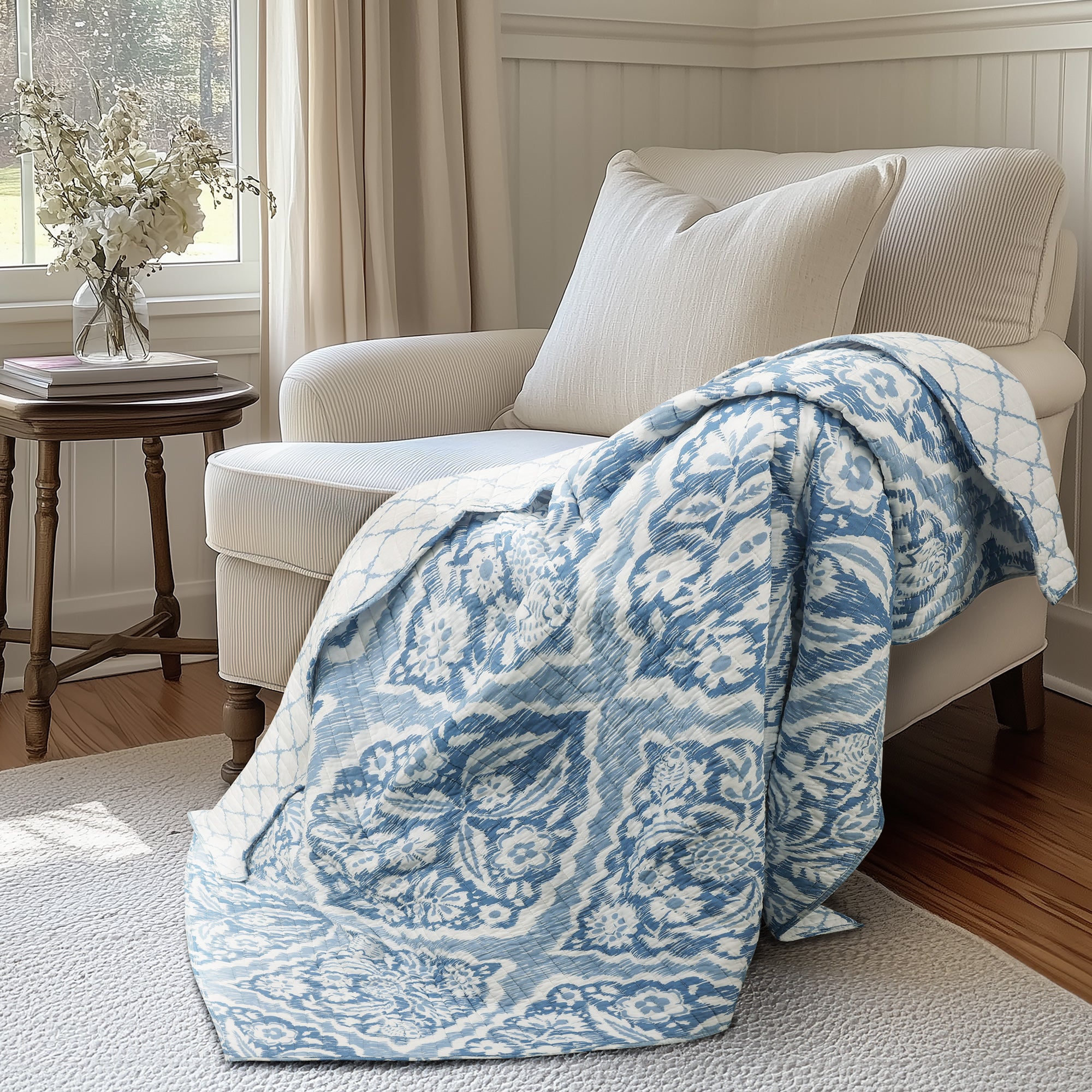 Cozy Becker Quilted Throw Blanket - Soft Lightweight Bedspread for Couch, Sofa & Bed - Perfect for Winter Warmth, Home Decor & Gift Giving