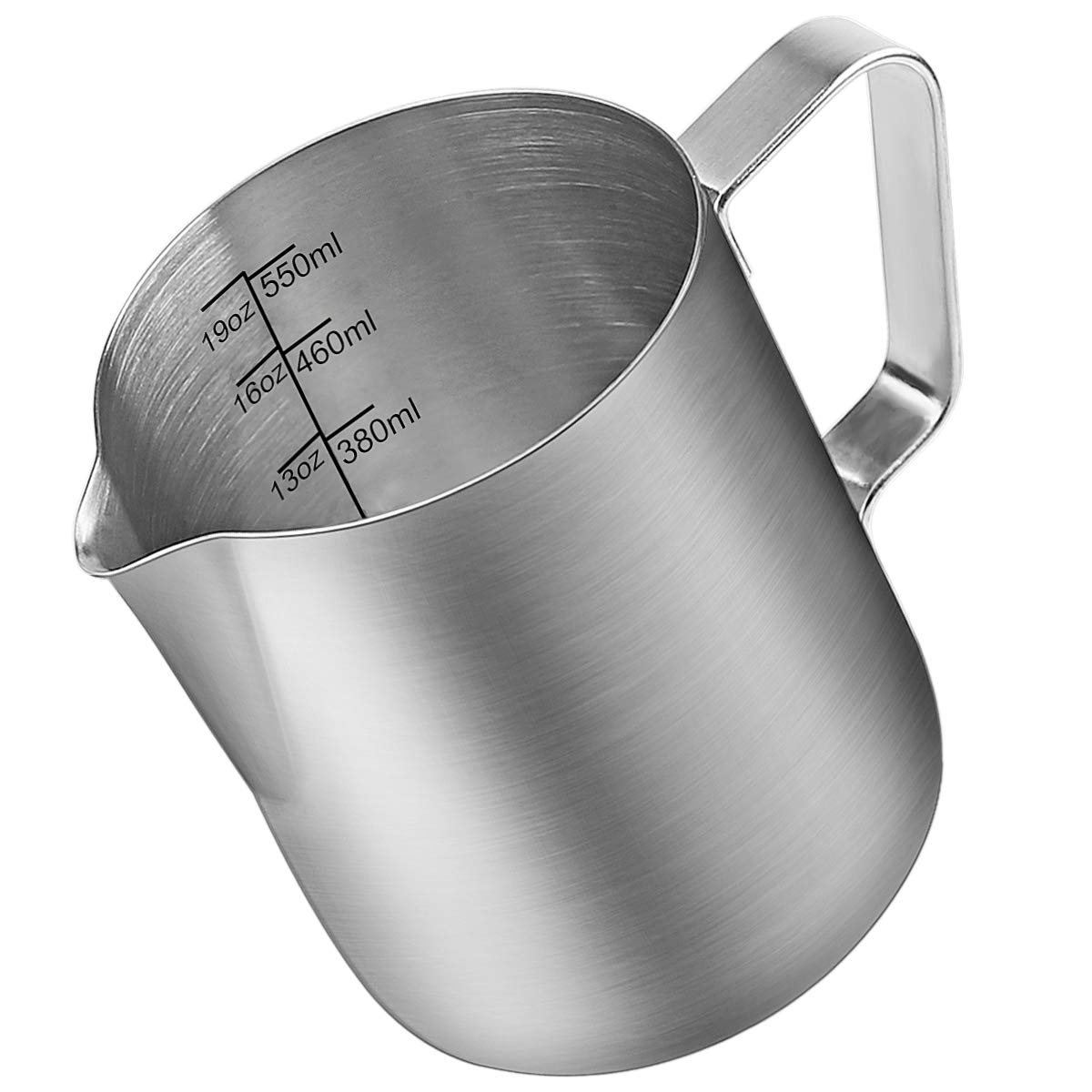 ENLOY 20oz Stainless Steel Milk Frothing Pitcher - Barista Steaming Jug for Espresso Machine, Perfect for Latte Art, Cappuccino & Coffee Making - Includes Art Pen - Ideal for Home Baristas & Coffee Shops