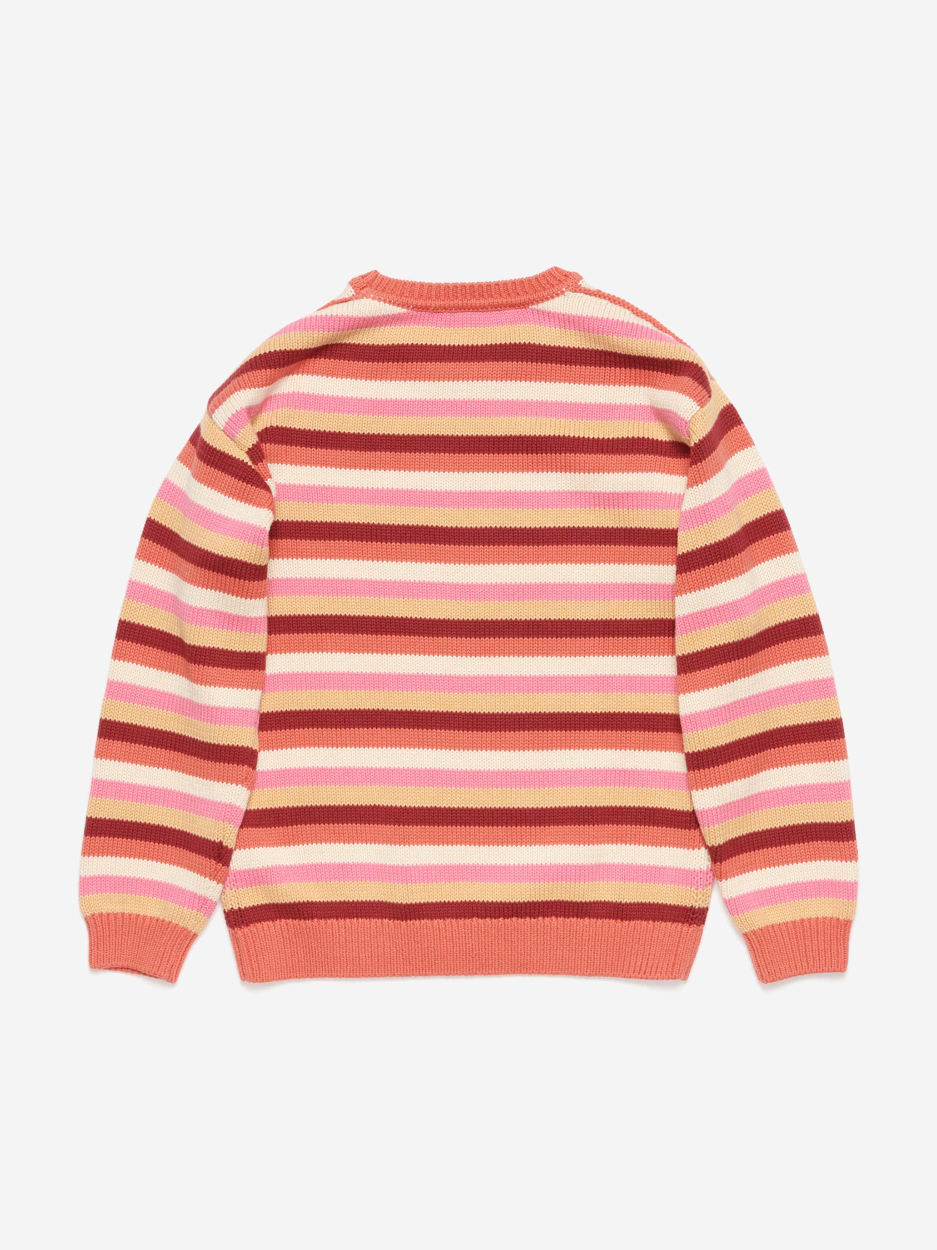 Acne Studios Kids Striped Knitted Sweater - Colorful Striped Cotton Pullover for Boys & Girls | Perfect for School, Playdates & Family Outings