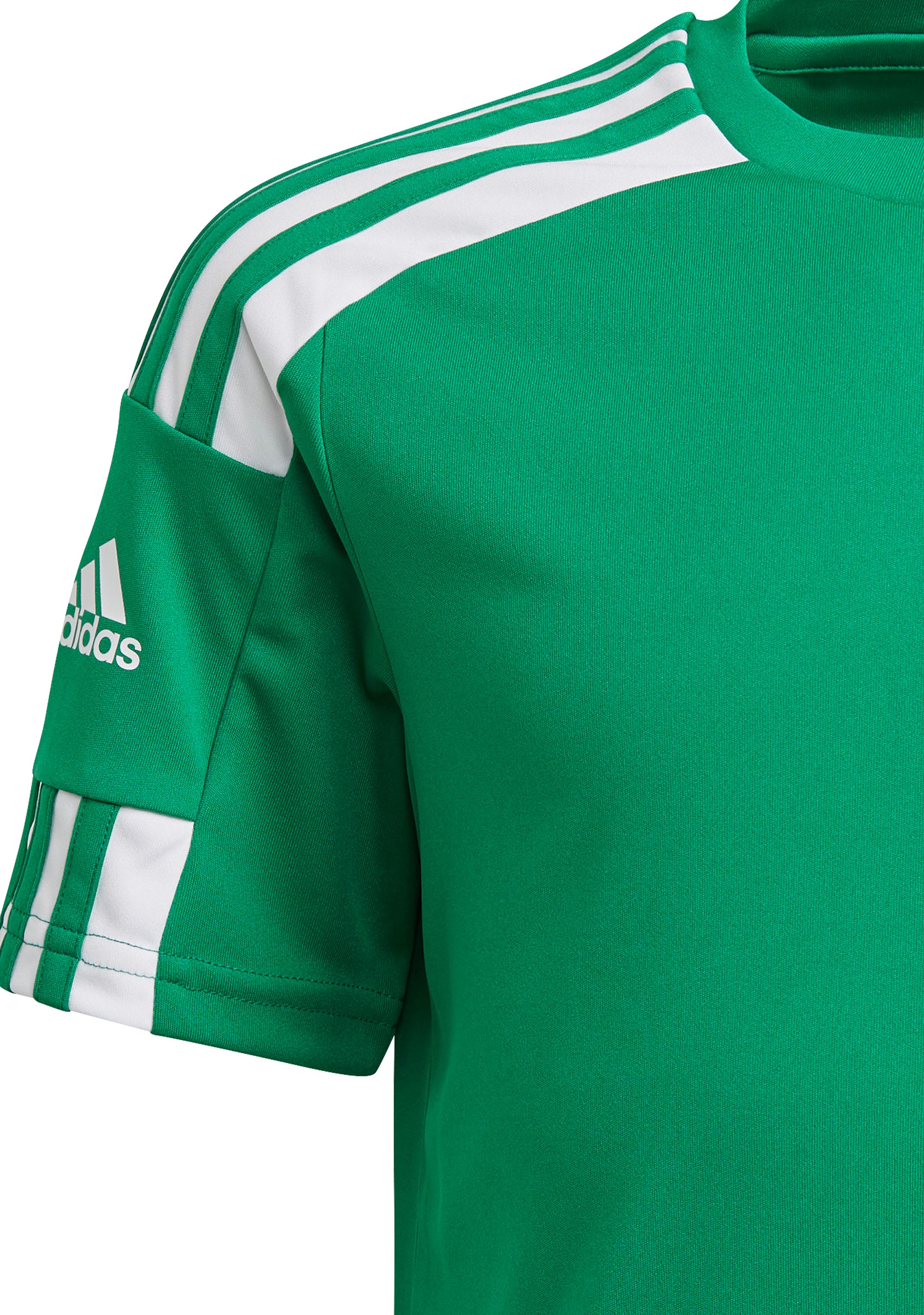 Adidas Youth Squadra 21 Soccer Jersey - Green - Lightweight Breathable Football Shirt for Kids & Teens - Perfect for Training, Matches & Fan Wear