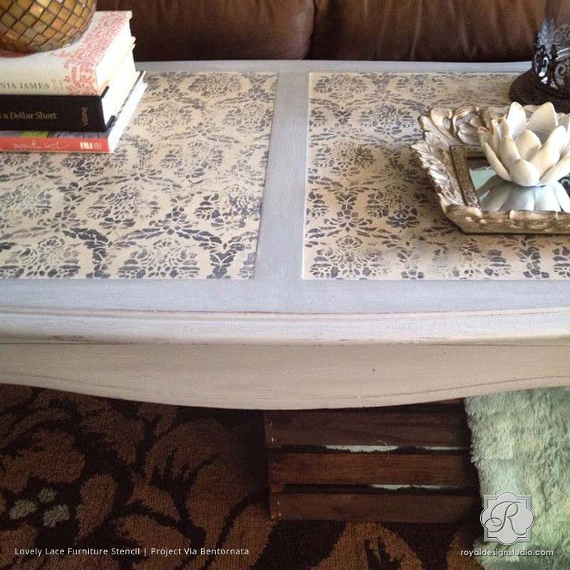 Beautiful Lace Furniture Stencil for DIY Home Decor - Perfect for Wood, Walls & Fabric Painting Projects
