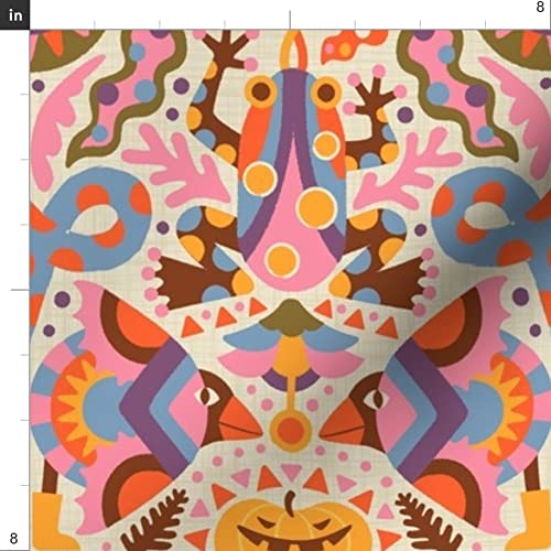 Stranger Halloween Pastel Printed Minky Fabric Fat Quarter - Soft Plush Fabric for Sewing Baby Blankets, Quilt Backing & DIY Crafts - Perfect for Halloween Decor, Baby Gifts & Cozy Home Projects
