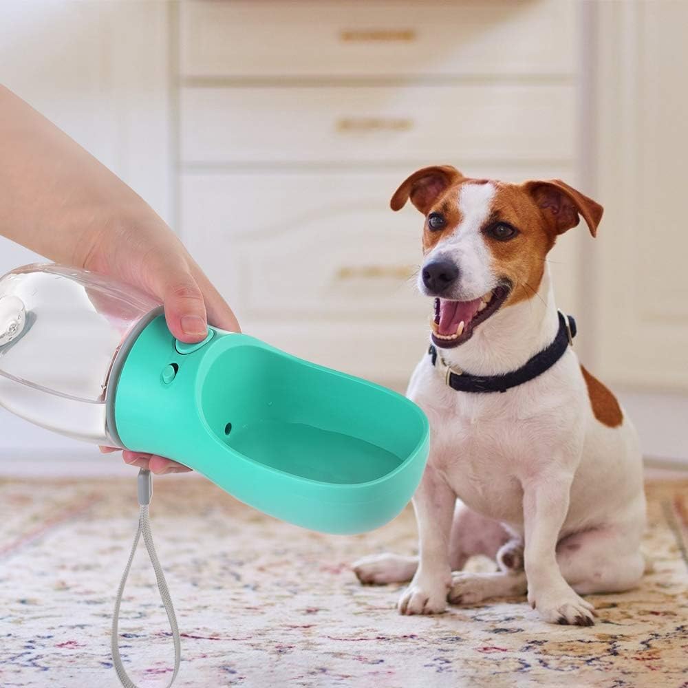 EARTHCONE Leak Proof Portable Water Bottle for Dogs & Cats - 550ML Travel Water Cup with Bowl Dispenser - Multifunctional Outdoor Pet Water Bottle for Hiking, Camping & Daily Walks (1 Pack)