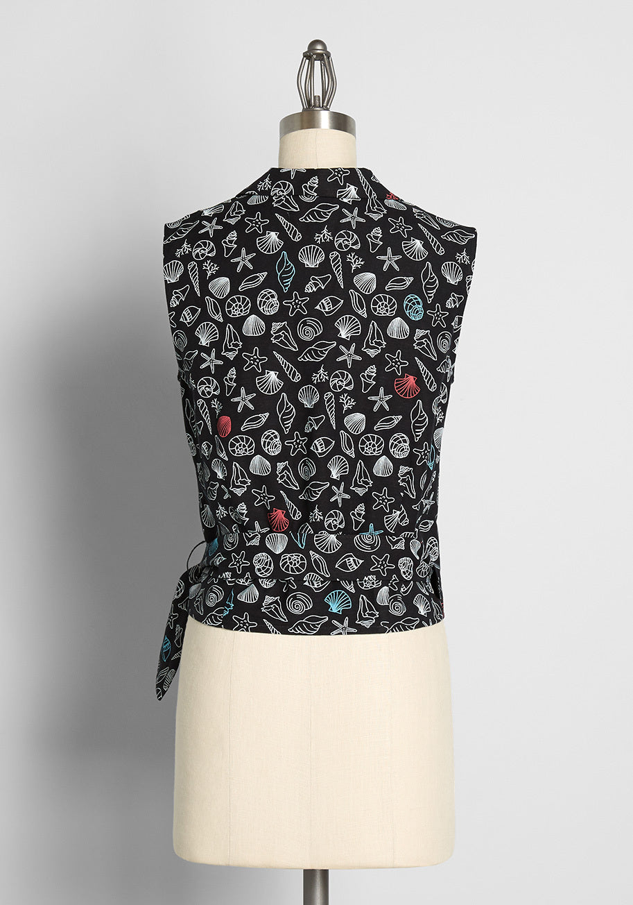 Stylish Sleeveless Tie-Front Blouse for Women - Perfect for Summer Outfits & Casual Wear in The Catskills