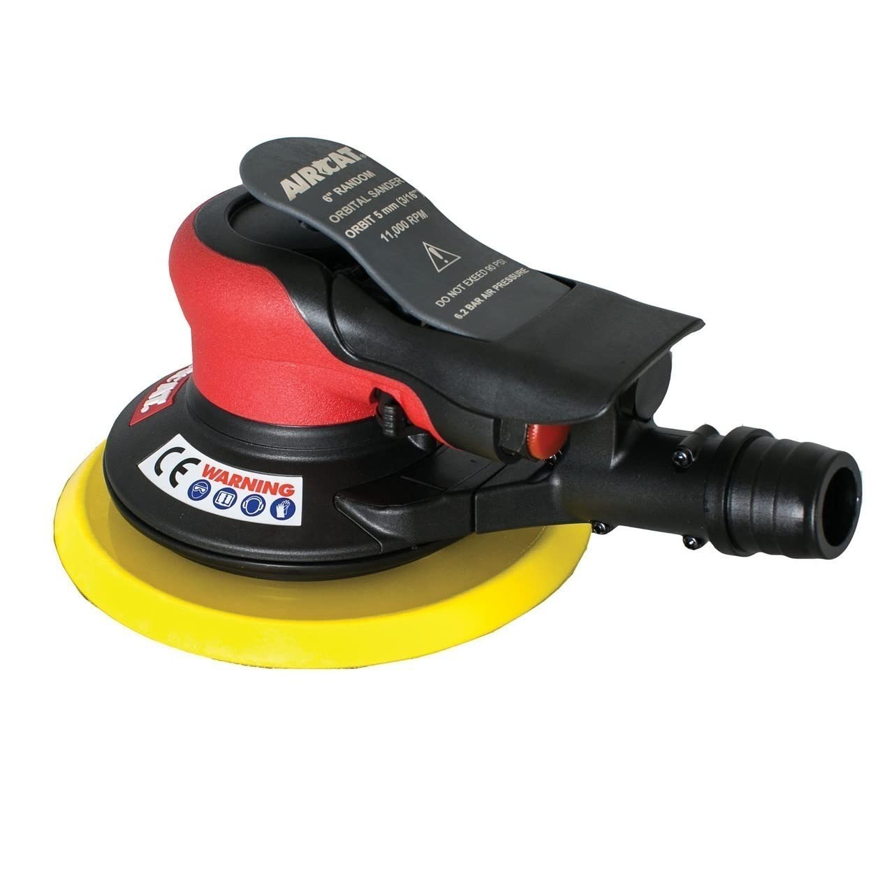 AIRCAT 6700-6-336SV Self-Vacuum Orbital Palm Sander - 11,000 RPM Pneumatic Tool for Woodworking, Sanding & Finishing | Perfect for DIY Projects & Professional Use