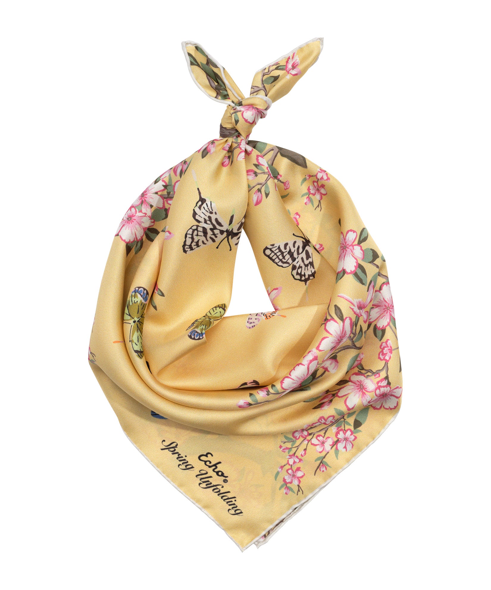 Spring Unfolding 23 Silk Bandana - Premium Fashion Scarf for Women & Men - Elegant Accessory for Outfits, Parties & Travel | Soft & Breathable Silk Material