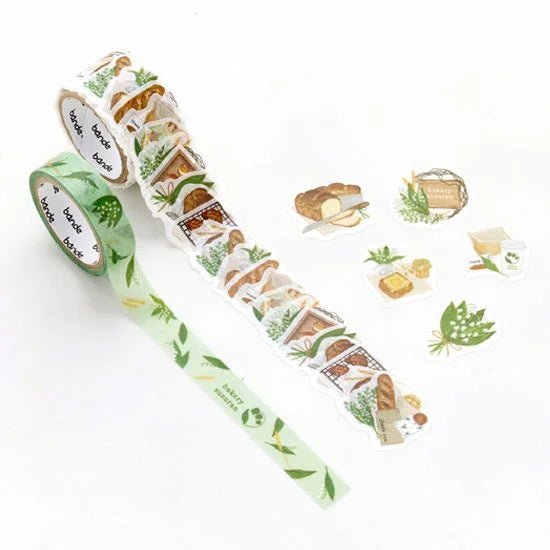 Bakery Lily of the Valley Washi Roll Sticker Band - Decorative Scrapbooking & Journaling Supplies for DIY Crafts, Bullet Journals, and Gift Wrapping