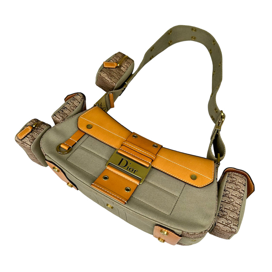 DIOR 2002 Street Chic Columbus Crossbody Bag with 4 Detachable Accessories - Perfect for Everyday Use, Travel & Fashion Outfits