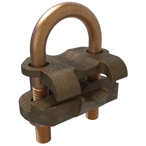 Ilsco U Bolt Ground Clamps - Heavy Duty Copper Electrical Connectors for Secure Grounding | Ideal for Electrical Wiring, Solar Panels & Industrial Applications