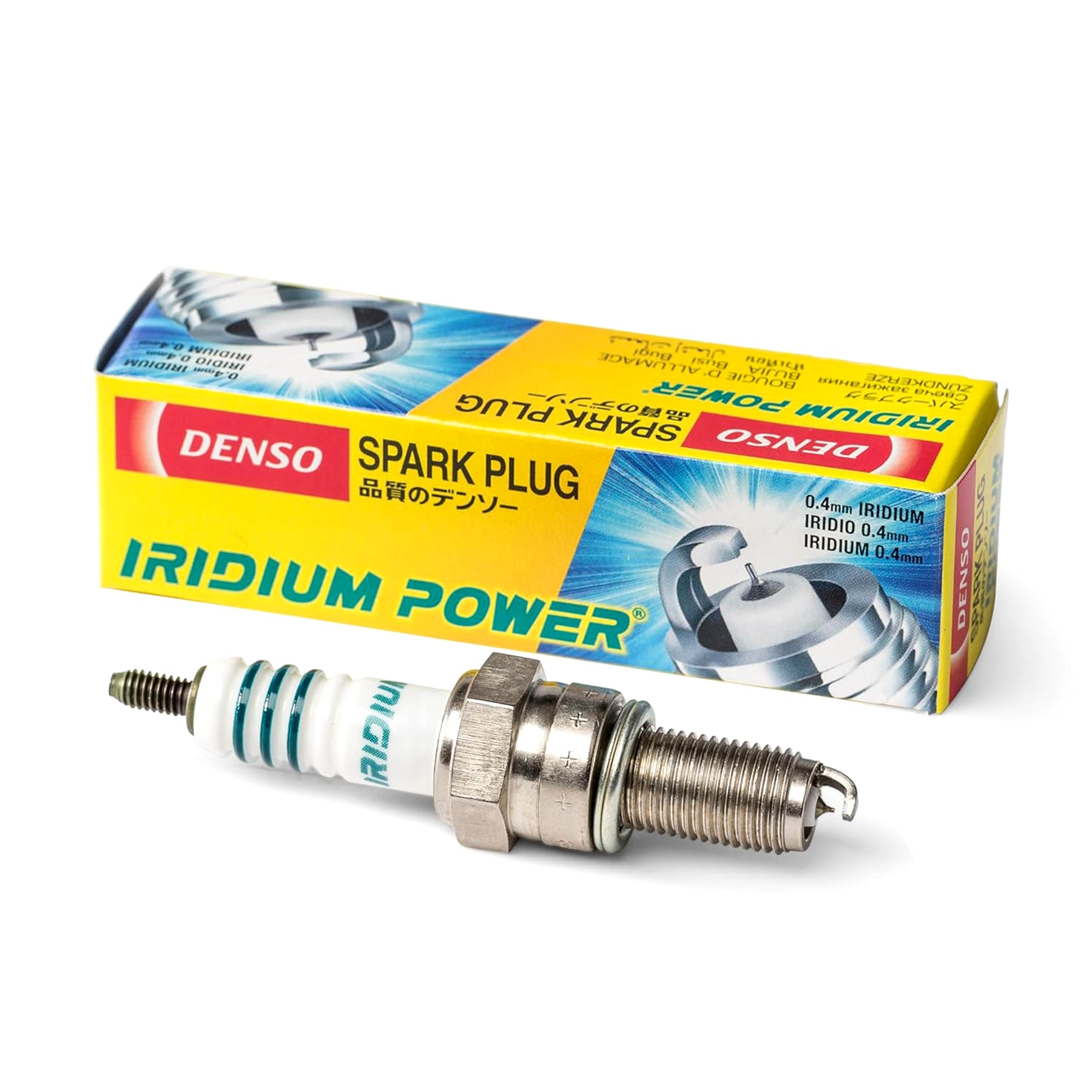 Denso Iridium Power Spark Plug IT20 - 4-Pack for High Performance Engines | Compatible with Honda, Toyota, Ford | Improves Fuel Efficiency & Acceleration