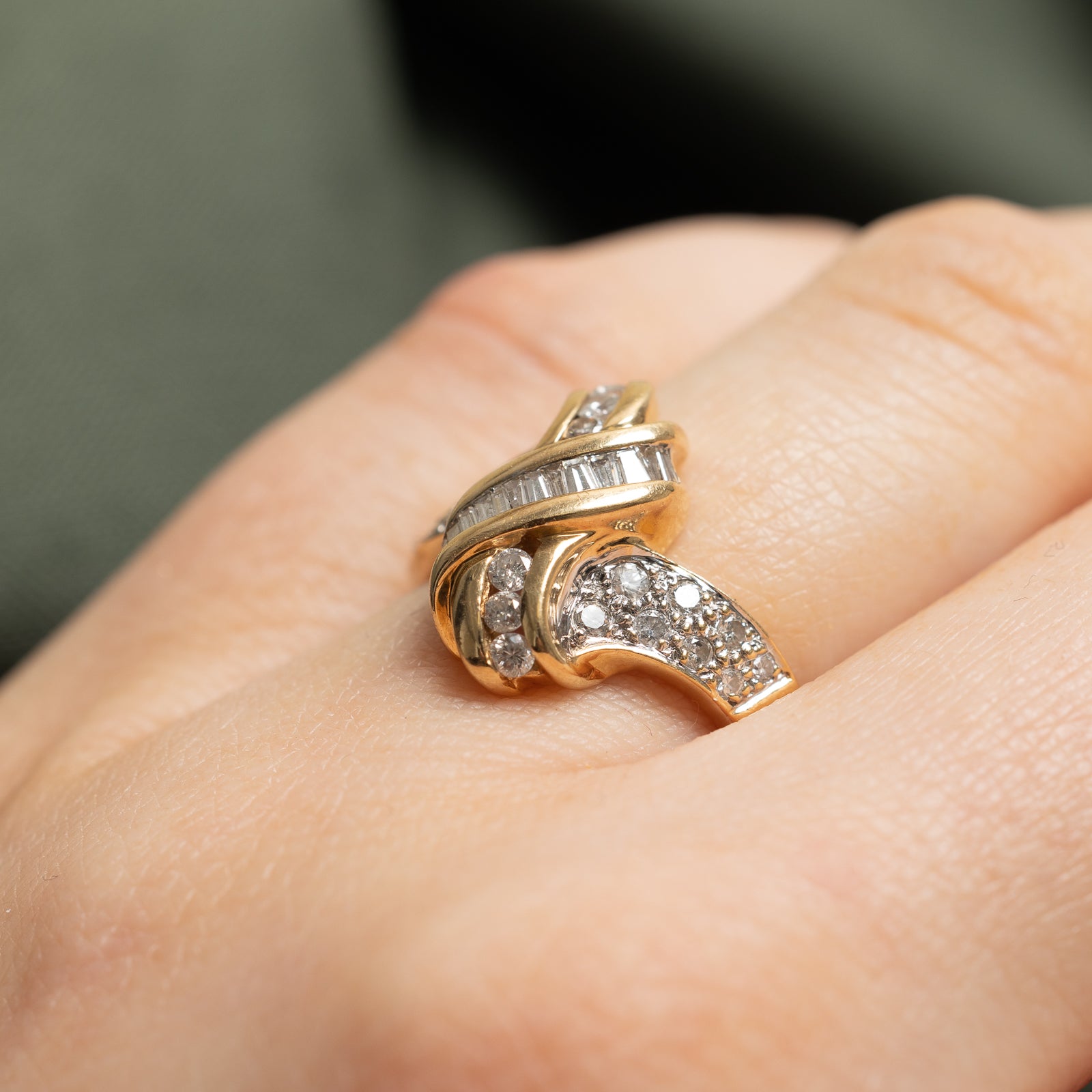 0.47ctw Diamond Waterfall Ring - Size 5.75 | Elegant Wedding, Engagement & Anniversary Jewelry Gift for Women | Perfect for Bridal, Party & Special Occasions
