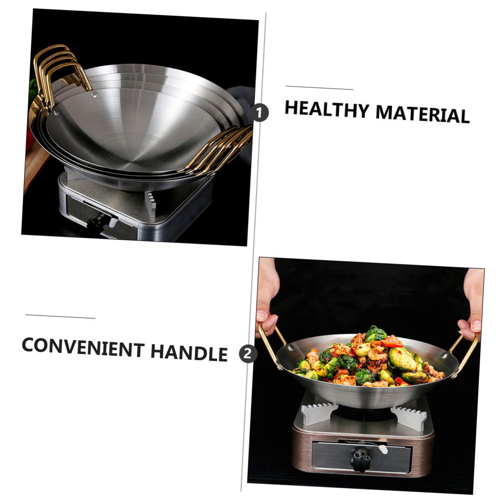 DOITOOL 1pc Stainless Steel Double Ear Pot - 5QT Kitchen Stockpot for Cooking, Soup, Wax Melting & More - Durable Home Cooking Pot for Household, Restaurant & DIY Projects