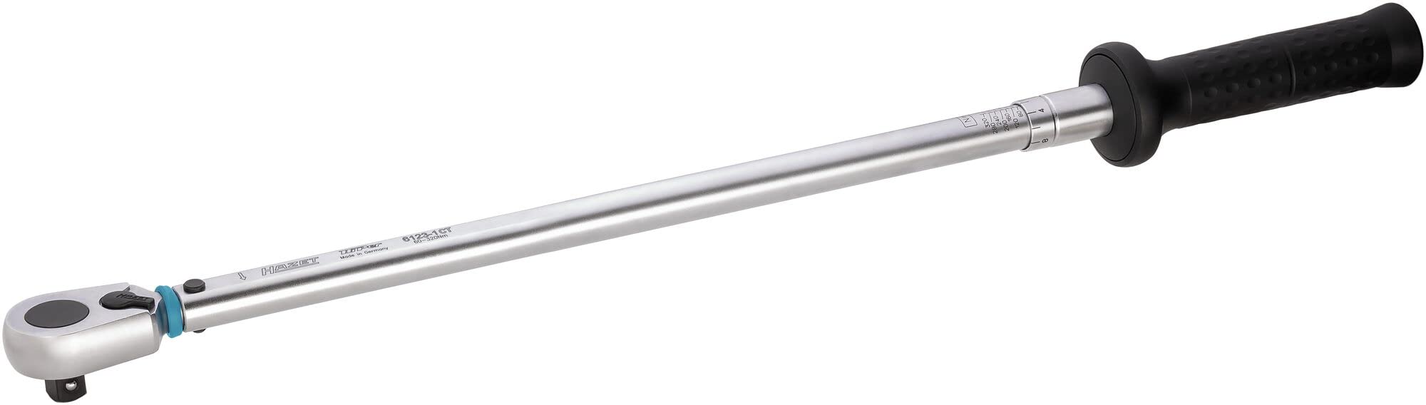 Hazet 6123-1CT 60-320 Nm Torque Wrench - Professional Black/Silver Finish - Perfect for Automotive Repair & Mechanical Maintenance