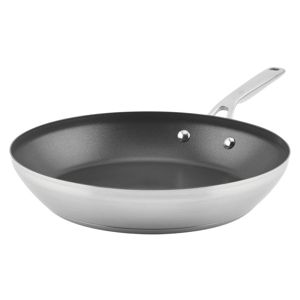 **Amana W11463466 12-Inch Nonstick Induction Frying Pan - Durable & Scratch-Resistant for Even Cooking - Perfect for Home Kitchen, Camping & Outdoor Cooking**