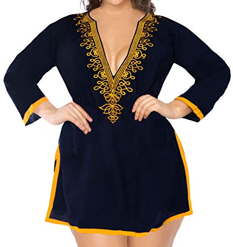 LA LEELA Women's Short Bathing Suits - Sexy Swimsuit Cover Ups for Beach & Pool - 3-Piece Set for Summer Vacation, Swimwear Coverup Dress for Women