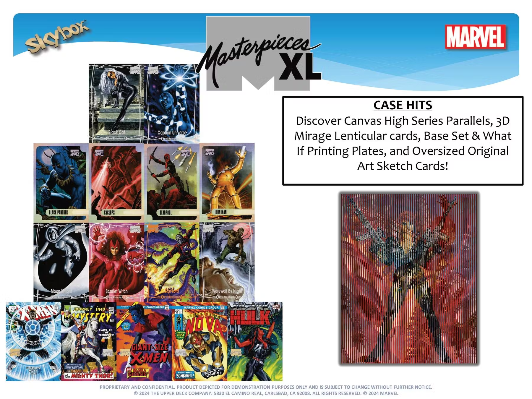 2024 Upper Deck Marvel Masterpieces XL Hobby Box - Collectible Trading Cards for Marvel Fans | Perfect for Collectors, Gifts & Investment
