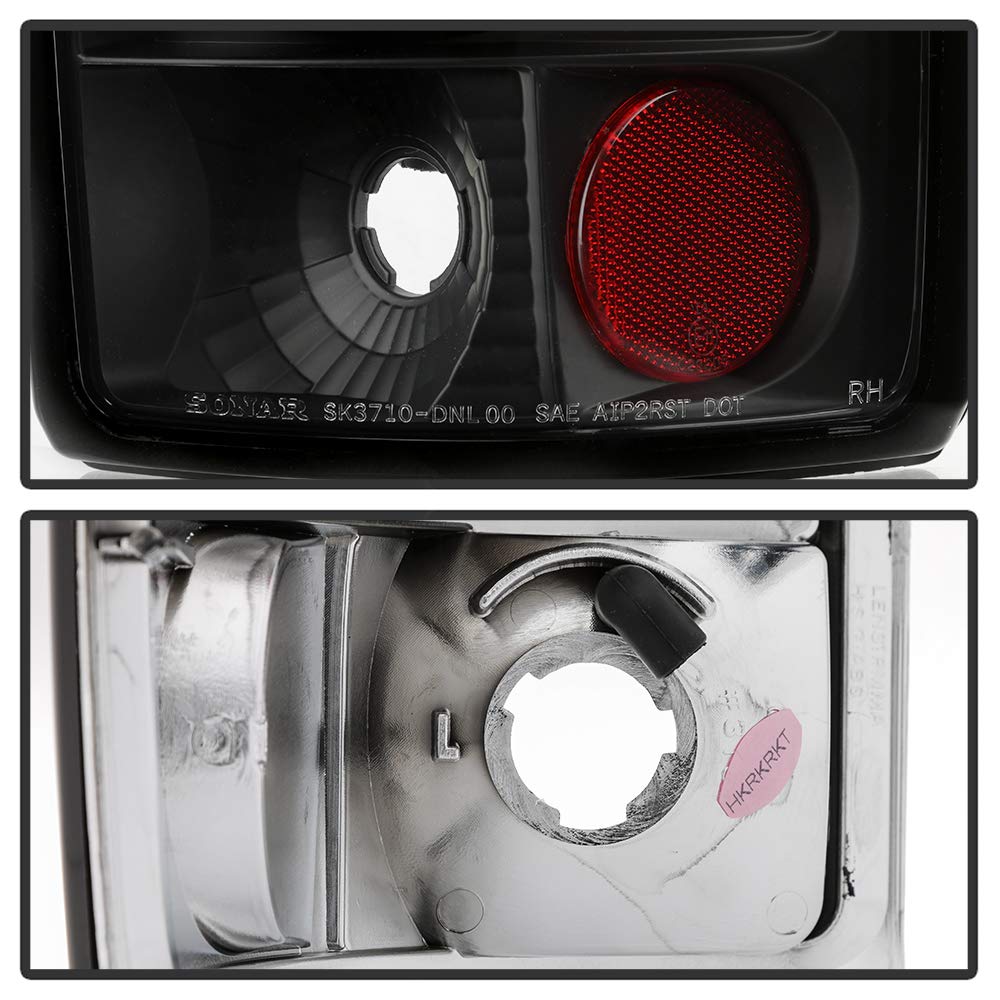 ACANII Black LED Tail Lights Brake Lamps Pair for 2000-2006 GMC Yukon Suburban Chevy Tahoe - Driver & Passenger Side Replacement - Enhance Night Visibility & Style for Trucks & SUVs
