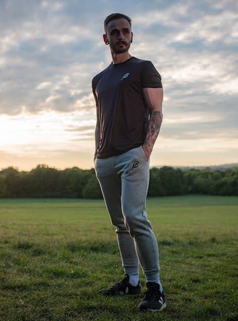 ASH BIRD Men's Short Sleeve Workout T-Shirt - Breathable Gym Shirt for Bodybuilding & Fitness Training - Ideal for Weightlifting, Running & Active Lifestyle