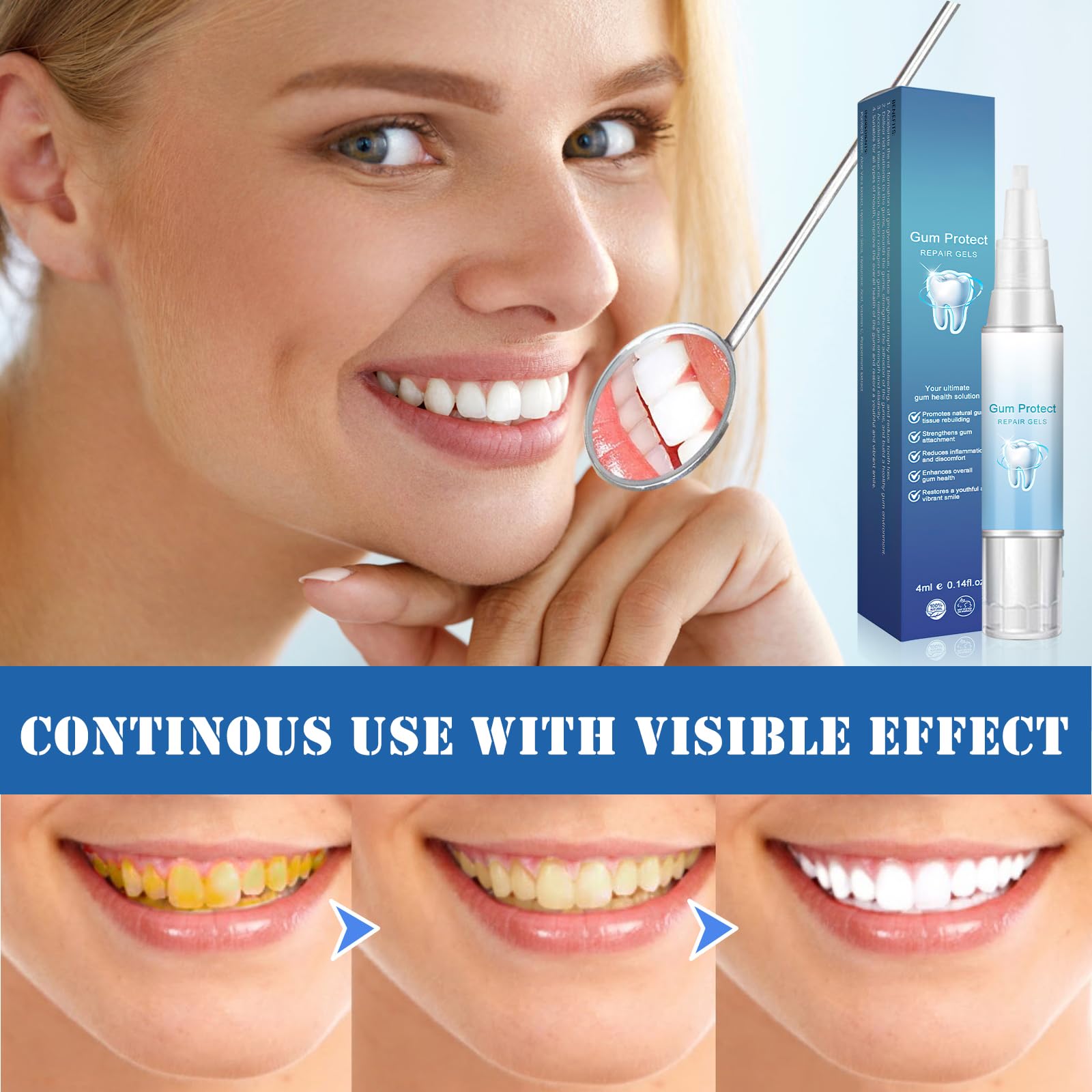 Neslemy™ Gum Shield Therapy Gel for Teeth Whitening & Gum Care - Pack of 3 | Instant Relief for Sensitive Gums, Oral Health Treatment | Perfect for Daily Dental Care & Teeth Whitening Routine
