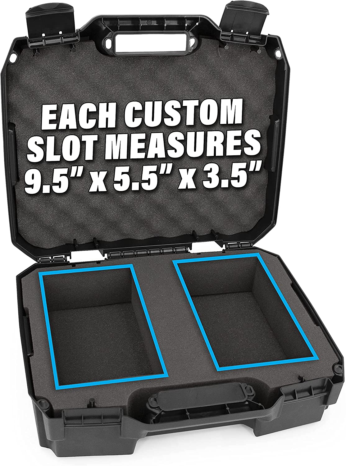 CASEMATIX Graded Card Case - Compatible with BGS, PSA, SGC, FGS One Touch Graded Sports Trading Cards (Holds 60+ Cards) - Rugged Slab Storage Box for Collectors - Perfect for Sports Card Shows & Home Display