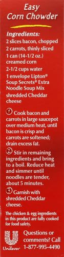 Lipton Soup Secrets Instant Noodle Soup Mix with Real Chicken Broth - 5 Ounce (Pack of 2) | Quick & Easy Meal for Lunch, Dinner or Snack | Perfect for Cold Weather, Office Meals & Busy Weeknights