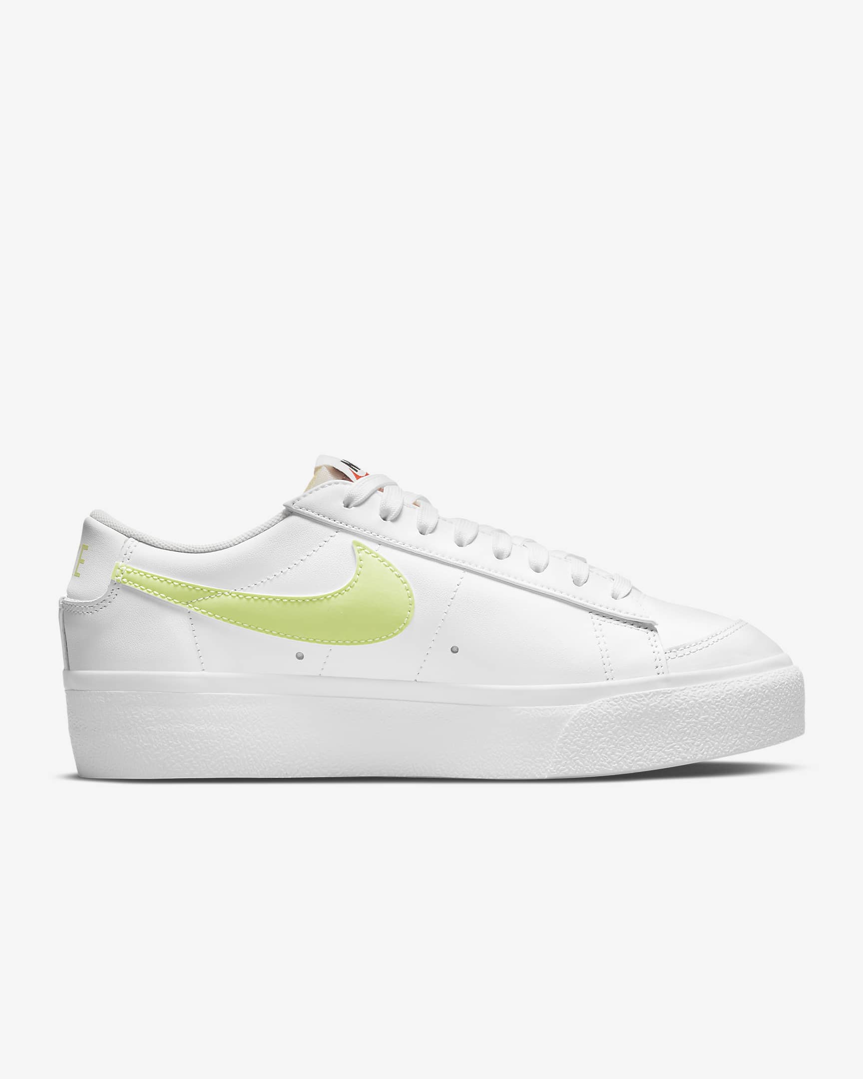 Nike Blazer Low Platform Sneakers for Women - White & Lemon Twist Colorway | Casual Streetwear & Everyday Comfort Shoes