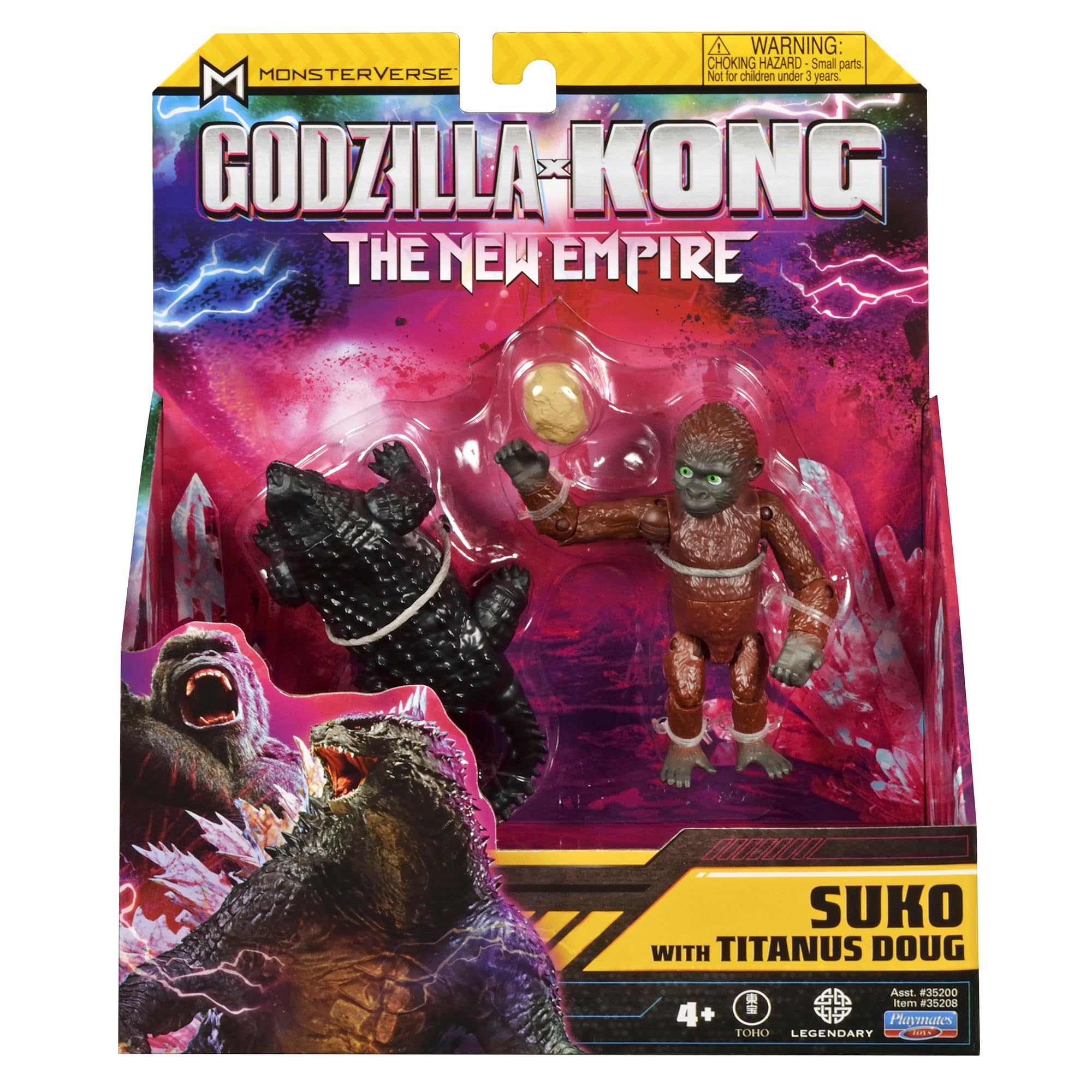 Godzilla vs Kong GVK Movie Monster Figure 6 Inch (15.2 cm) - Suko with Wart Dog Toy - Collectible Action Figure for Fans, Movie Night Decor, Gift for Monster Lovers