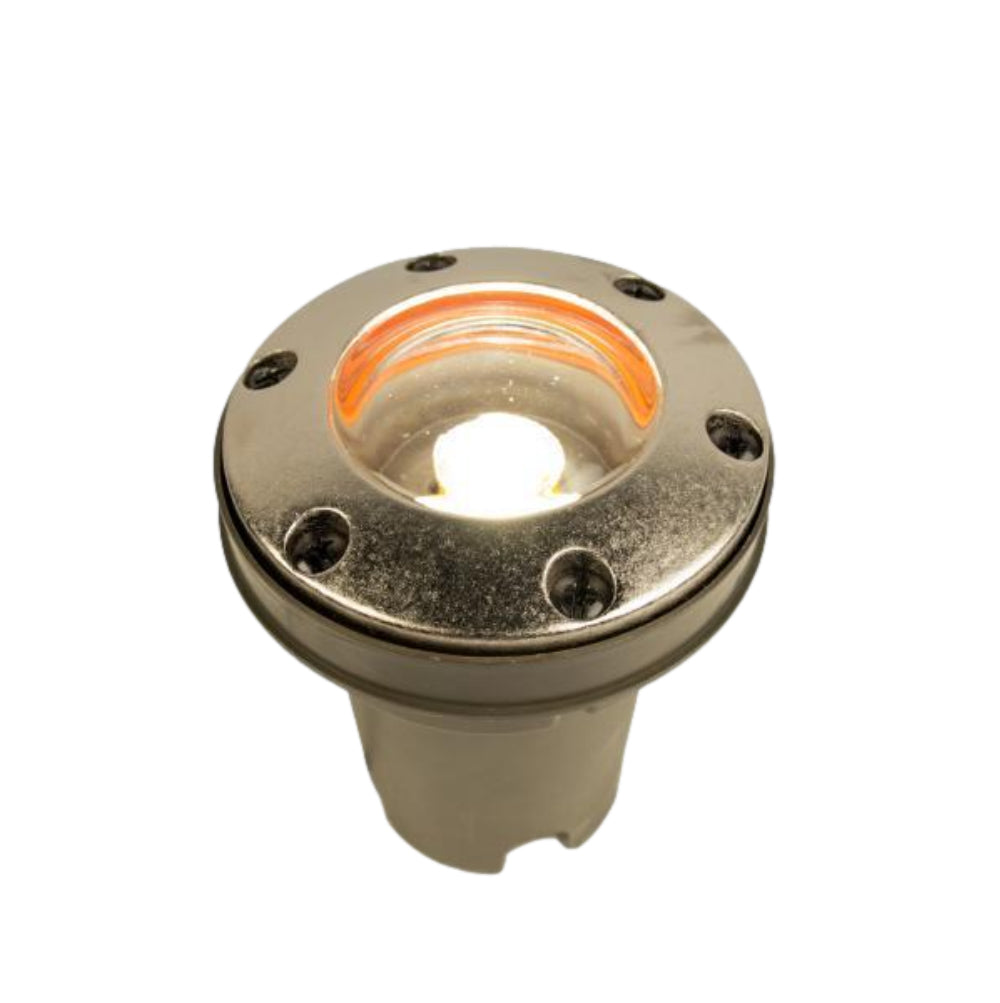 FX FC Well Light with Ring Luxor ZDC Nickel Plated - Durable Outdoor Landscape Lighting for Gardens, Pathways, and Patios