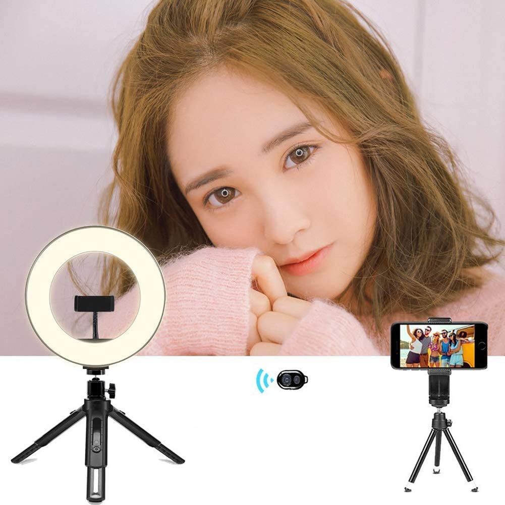 ROYAUX 10 Inch LED Ring Light with 3 Adjustable Modes - Dimmable Selfie Light with Tripod Stand & Phone Holder for Photography, Makeup, YouTube Videos & Live Streaming