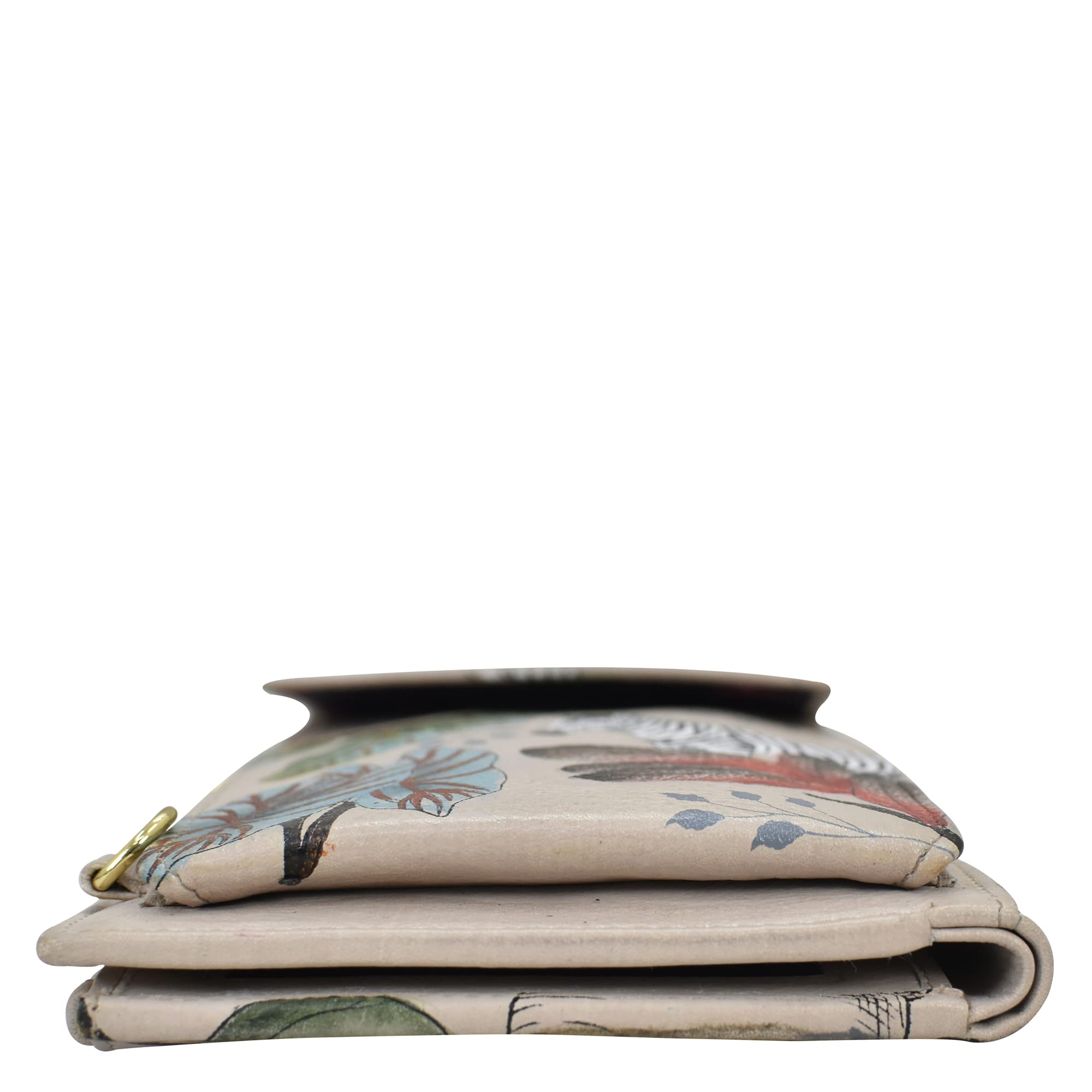 Anuschka Hand-Painted Leather Women's Large Phone Case with Wallet - Stylish & Functional for Everyday Use, Travel, and Business