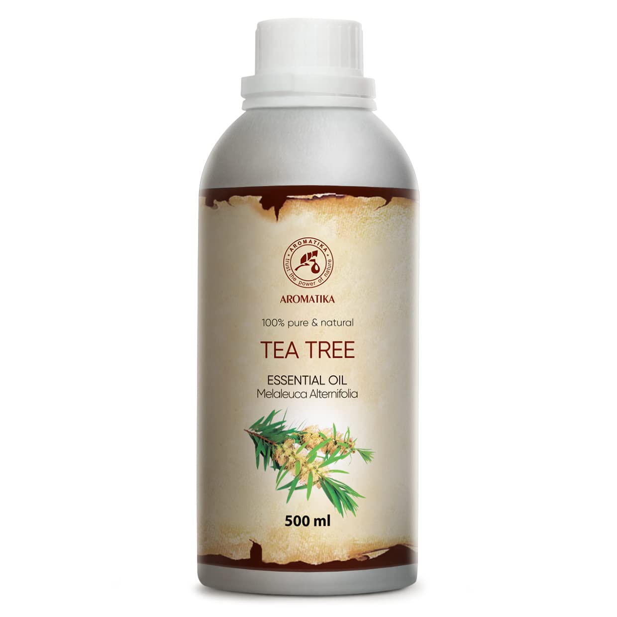 Pure Australian Tea Tree Essential Oil 500ml - Melaleuca Alternifolia for Beauty, Hair & Skin - Use in Shampoo, Diffuser, Sauna & Steam Bath - Natural Aromatherapy for Relaxation & Wellness