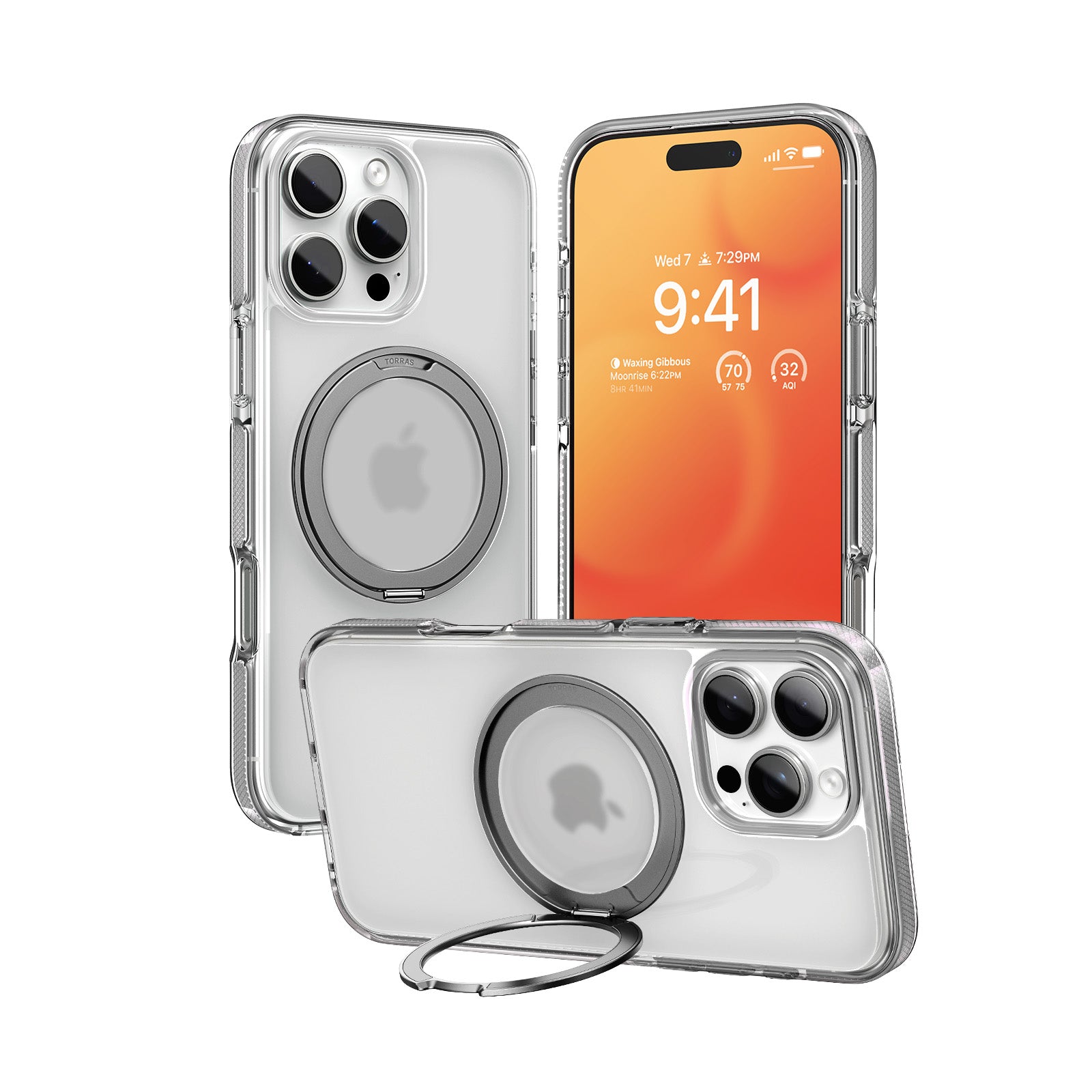 Ostand R Light - Ultra Bright LED Phone Stand for iPhone 16 Pro Max | Adjustable Phone Holder with Wireless Charging | Perfect for Home Office, Gaming & Video Calls